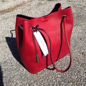 Reversible Calvin Klein Red Tote Bag